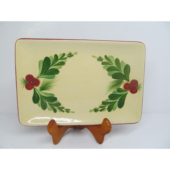 Gail Pittman Christmas Memories 8 1/4" Appetizer Plates Trays Set of 2 - Picture 4 of 11
